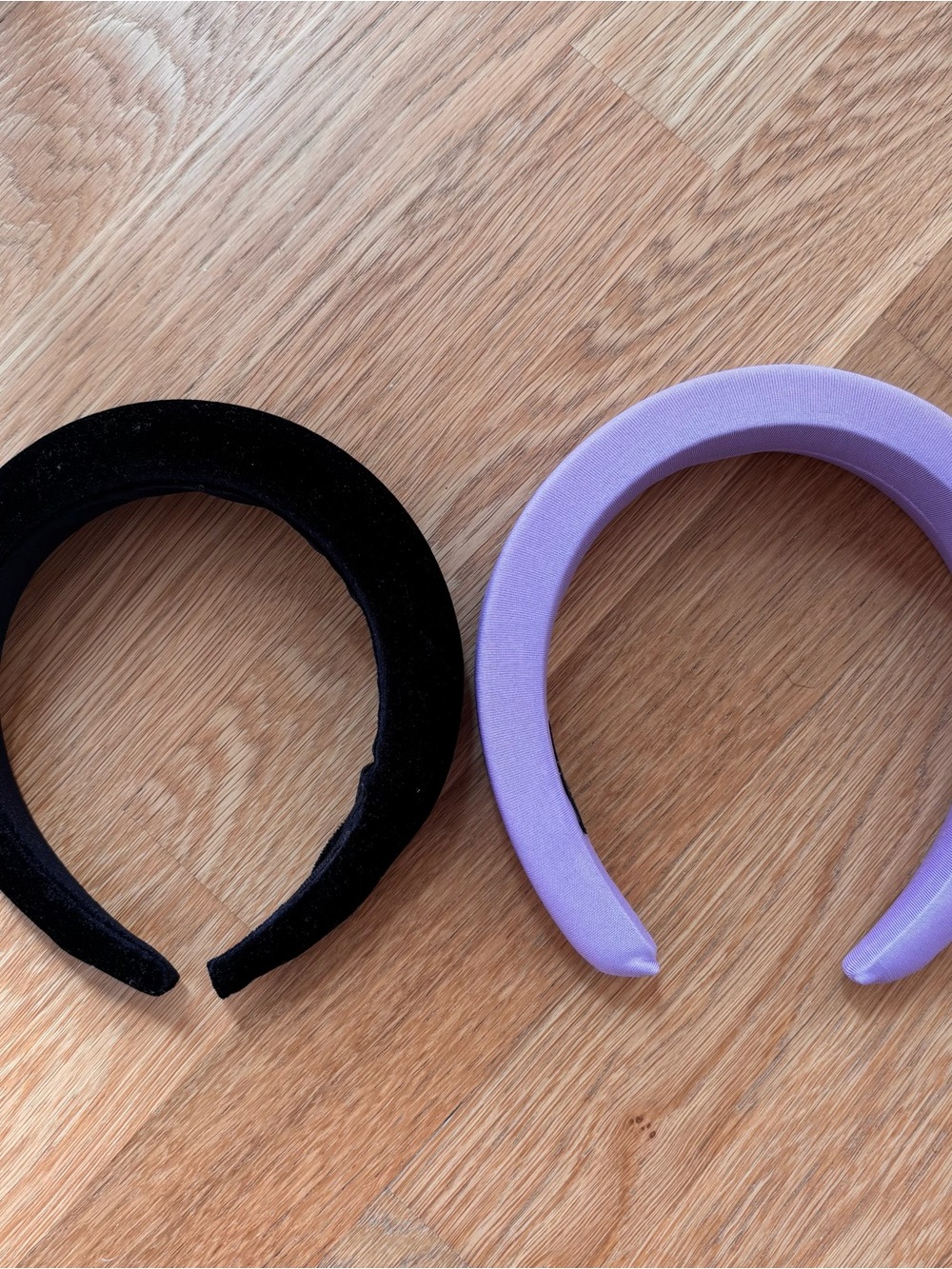 Padded Headband Duo in Black & Lavender